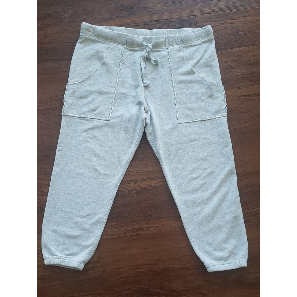 Frank And Eileen Light Gray Drawstring Jogger Pants Size XL Cozy Cotton Flawed